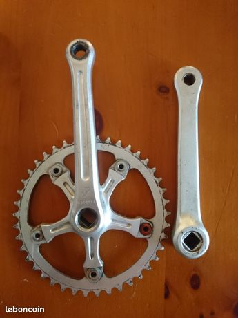 ANCIEN PÉDALIER ÉTAIT Sur vélo Peugeot France old bicycle crankset EUR 28,00 - FR