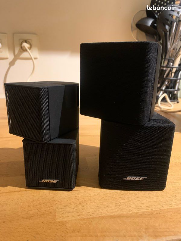 Paire D'enceintes Bose Jewel Cube Noir – Double Cube Avec Câble D'origine, Son Bose