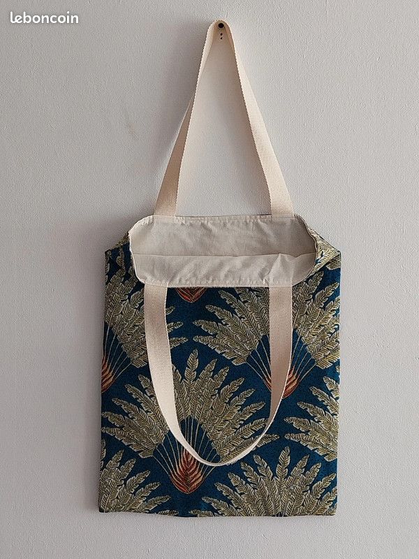 Sac "Palmiers" en Jacquard, Neuf, Fait Main (image 2)