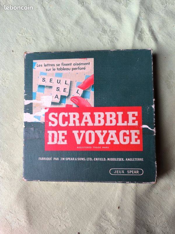 Jeux de voyage scrabble ancienne ( boîte abîmé ) - Jeux & Jouets