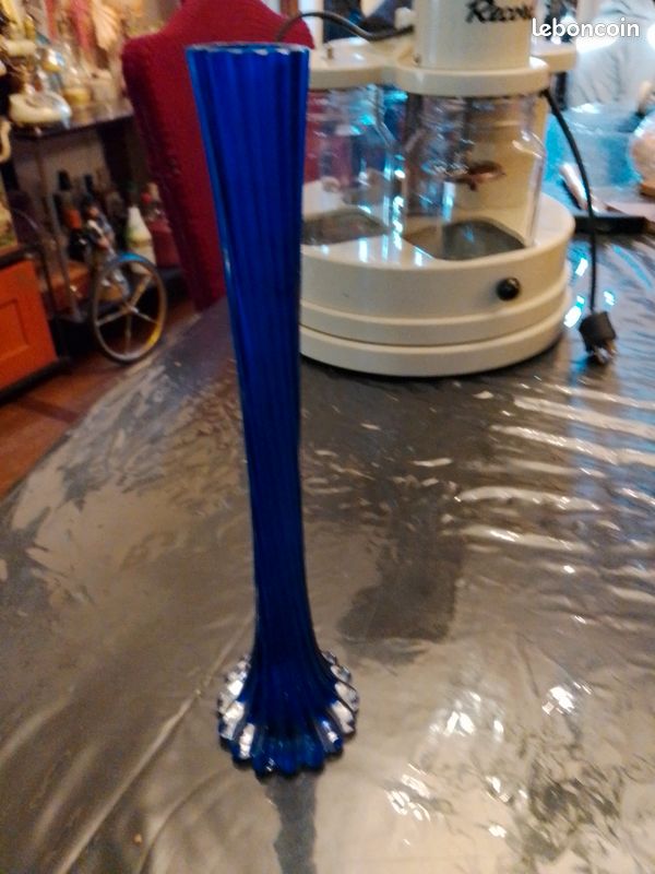 Ancien soliflore bleu violet (image 1)