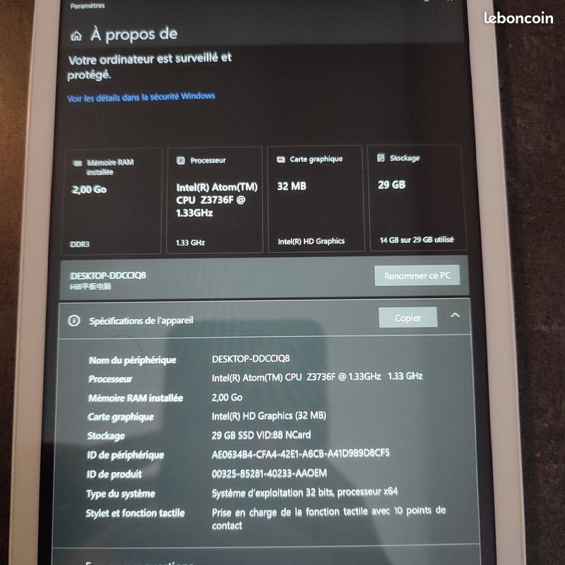 Tablette pc Chuwi Hi8 Windows 10 Tactile 8 pouces Pc Ordinateur (image 8)