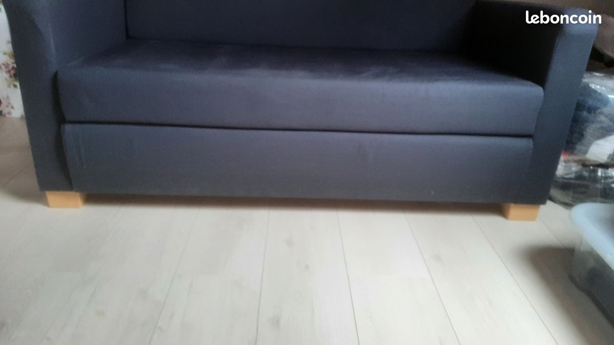 Canape 2 places bleu marine ikea (image 2)
