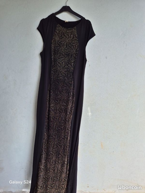 Robe de soirée taille 2xl noir et or (image 2)