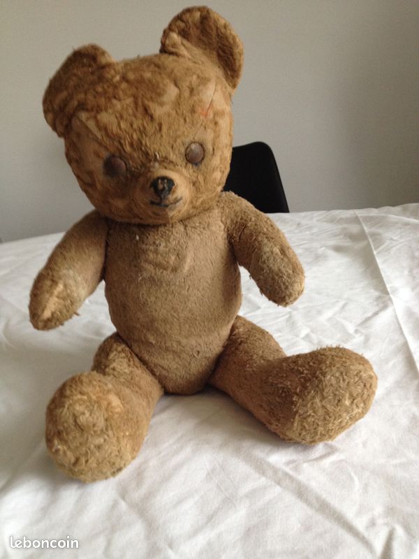 Ancien Ours En Paille Vintage Steiff, Fabriqué En Allemagne - Collection
