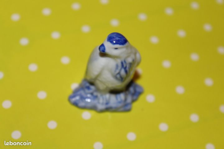 Bibelot statuette oiseau bleu et blanc (zoe24) (image 2)