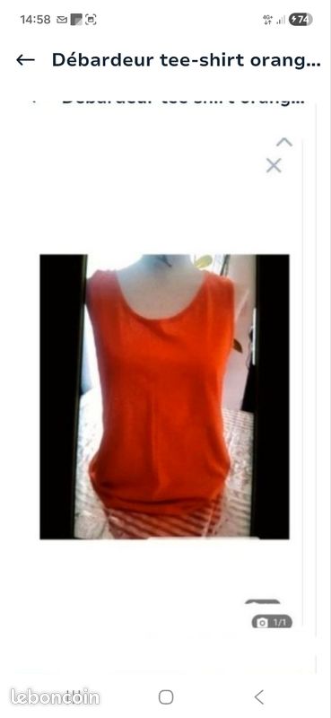 Tee shirt 3 euros pièce taille 38 40 et 42/44 ( aad20) (image 5)