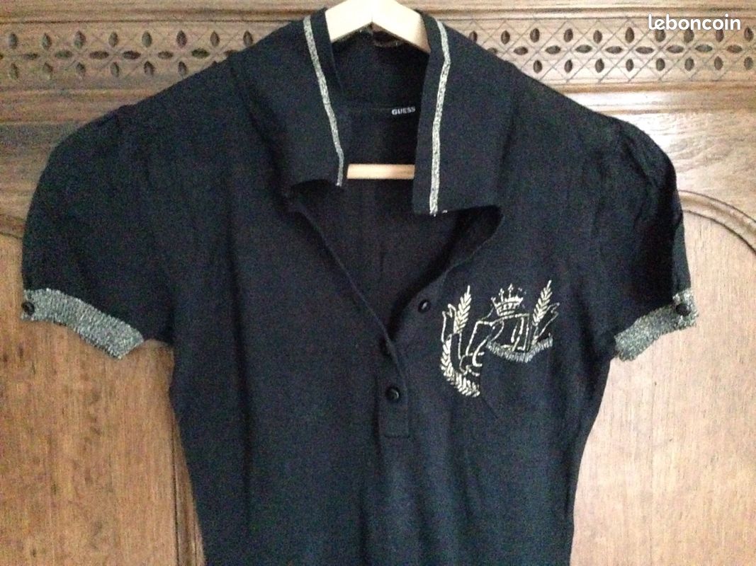 Haut Guess noir et doré taille S (image 2)