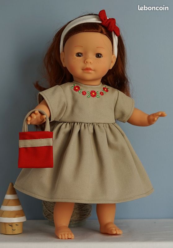 Lot De 2 Robes Fait Main Pour Poupées 20 Cm (type Corolle) - Neuf, Fabrication France, âge 3‑4 Ans