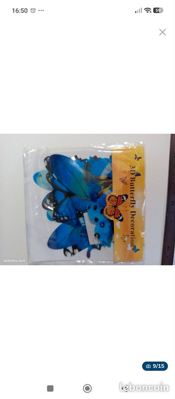 Lot 3D butterfly décoration (image 8)