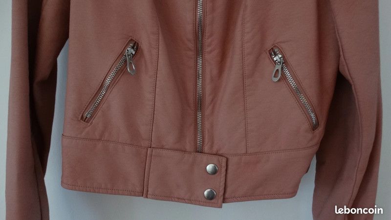 Veste cuir rose (image 3)