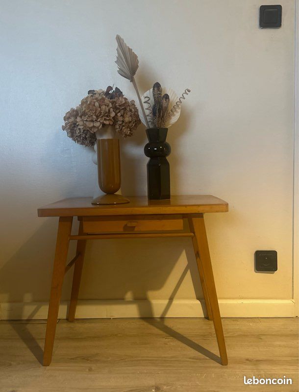 🏷️ Bureau / table de chevet enfant vintage "La Baumann " (Style Compas (image 6)