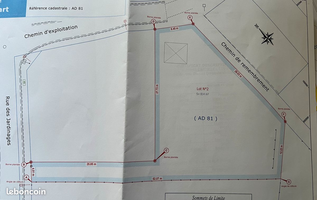 Terrain à bâtir · à Hérissart · 47 000 €