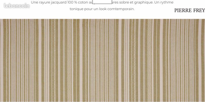 Coupon tissu Pierre Frey coton vert anis guacamole (image 1)
