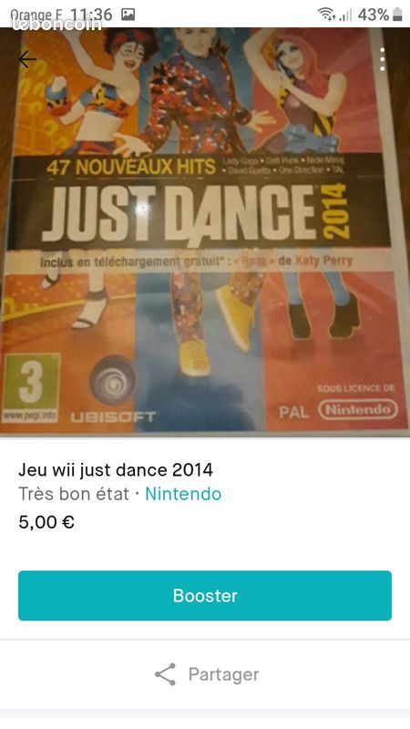 Jeu wii just dance 2014 (image 1)