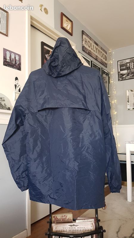 Veste Coupe-vent Vintage USA Années 90 - Du Pont Thinsulate - Bleu Taille L