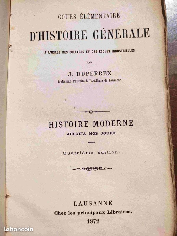 Livre collector: cours élémentaire d'Histoire Générale (image 1)