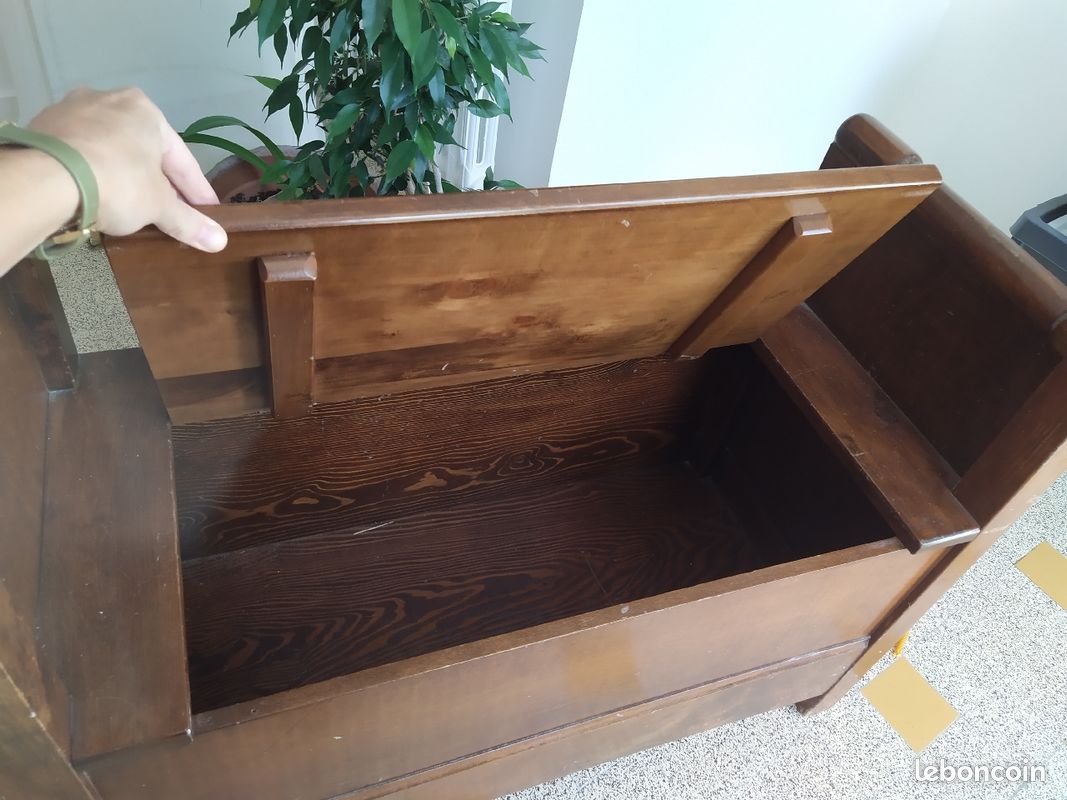 Petit banc coffre ancien (image 4)