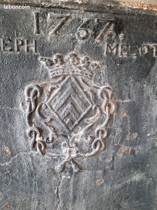 Plaque de cheminée ancienne en fonte 1767 (image 6)