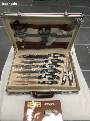 Mallette de couteaux de cuisine, Schinken Messer, acier inoxydable