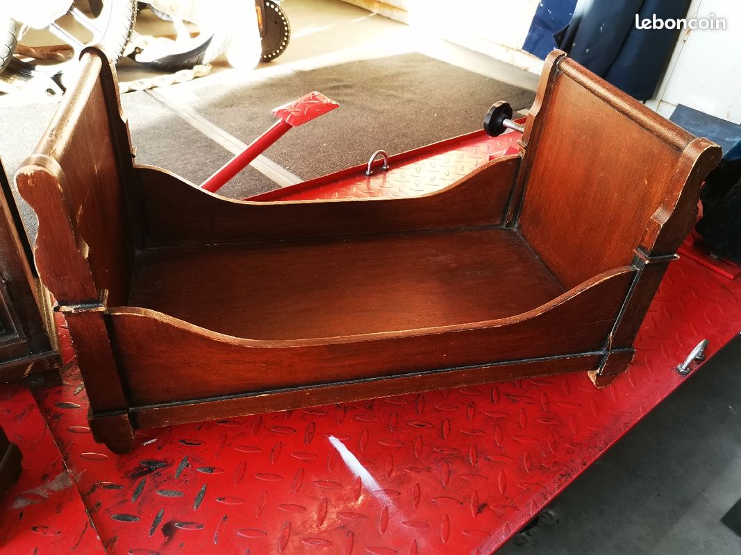 Ensemble chambre de poupée bois Vintage (image 3)