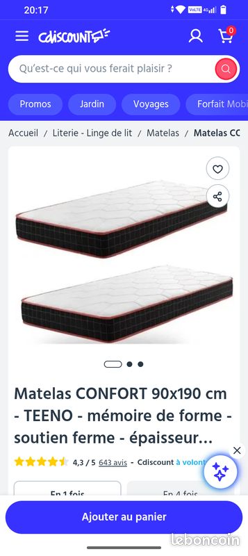 Canapé lit cigogne avec 2 matelas 1 personne (image 2)