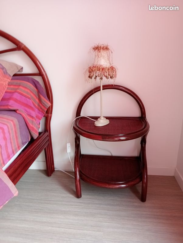 Lit 2 personnes en Rotin Bordeaux - Création Roberti RATTAN ITALIE (image 19)