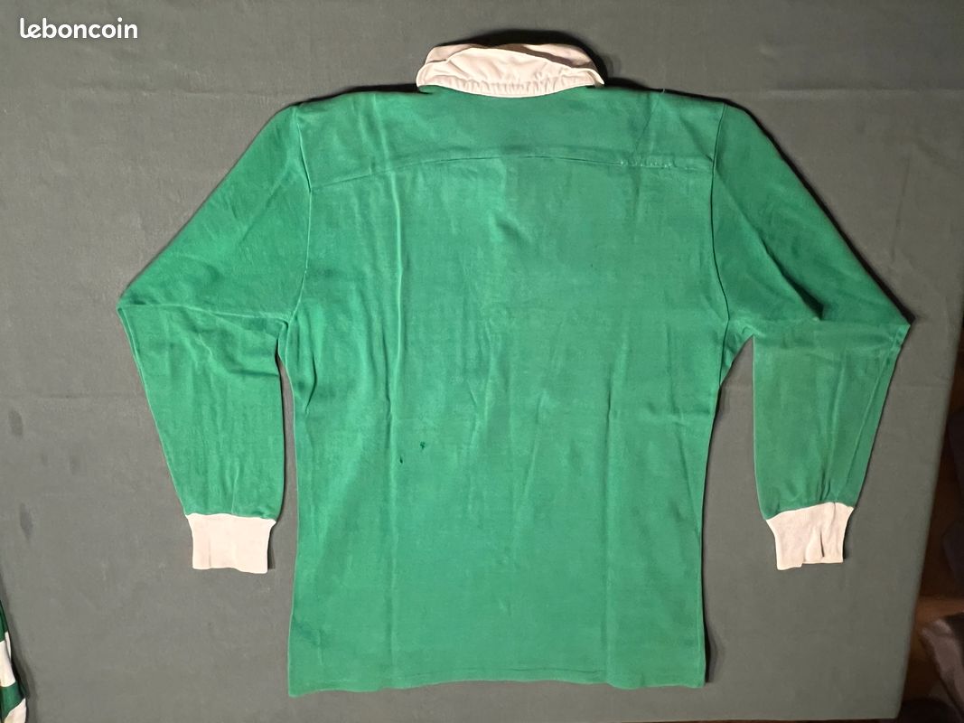 Maillot Rugby Vintage – R.C.A.A.P XV Arles Amélie, N°9, Vert, Taille L, Ancien