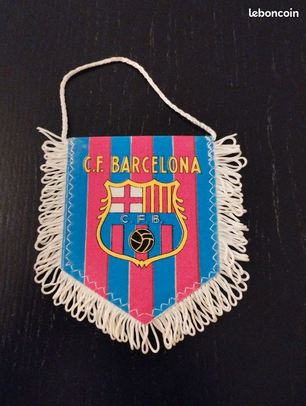 Ancien Fanion FC BARCELONA - Drapeau Supporteur FCB - Vintage