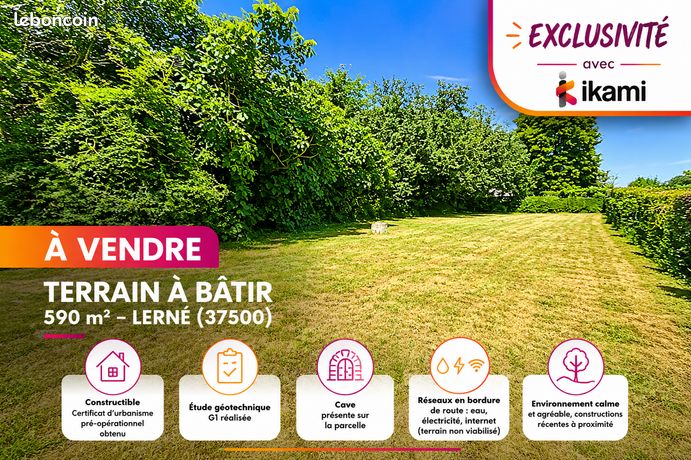 Terrain 590 m² Lerné