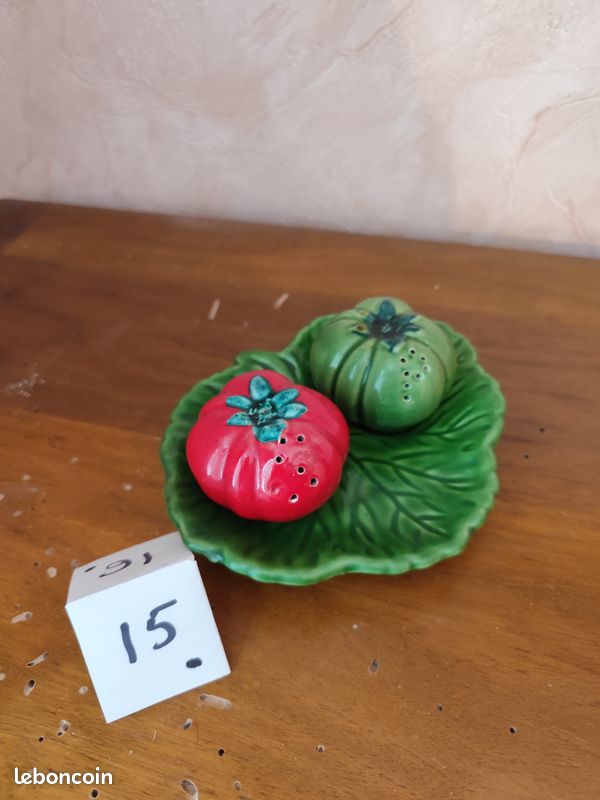 Service sel-poivre et son plateau - Vintage - années 70 - Italien (image 1)