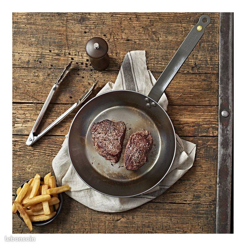 Poêle à Steak De Buyer Mineral B 24 Cm - Fonte Fer Induction Neuve