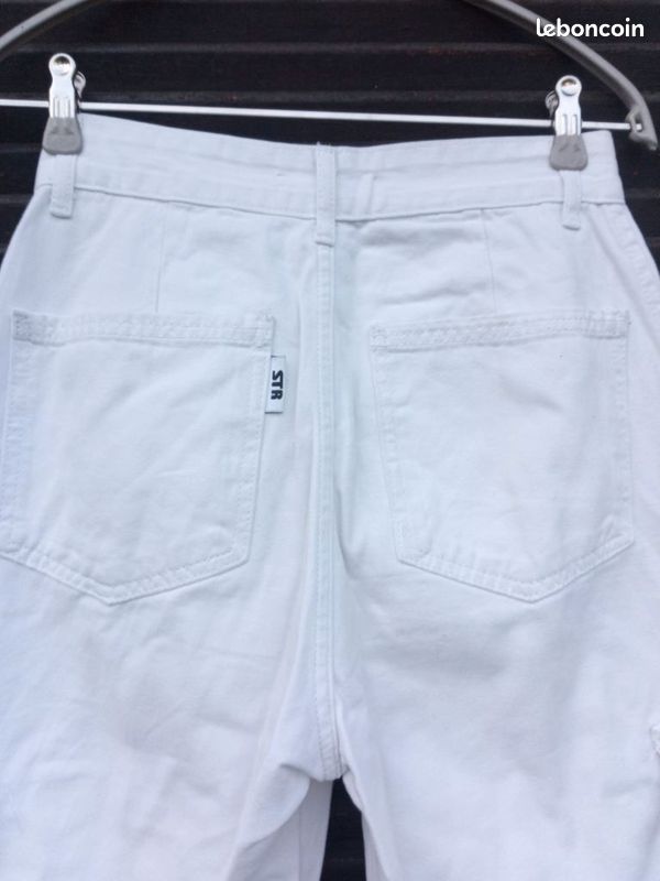 Pantalon cargo blanc STR taille 34 XXS (image 3)