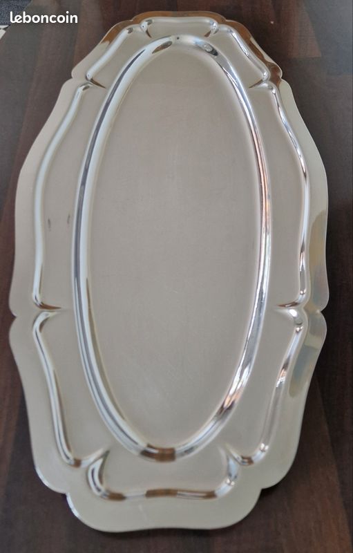Plat inox ovale d'occasion - Arts de la table