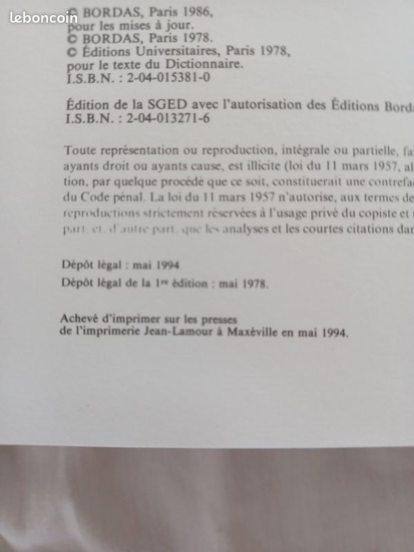 Vends Dictionnaires Encyclopédique d'histoire 1994 (image 3)