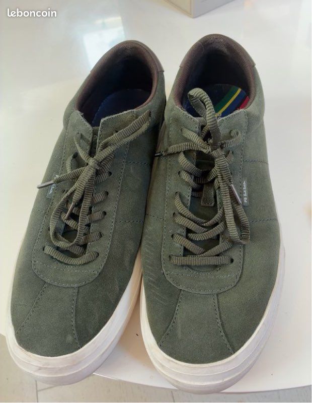 Baskets PS Paul Smith homme en daim kaki – Taille 45 (image 1)