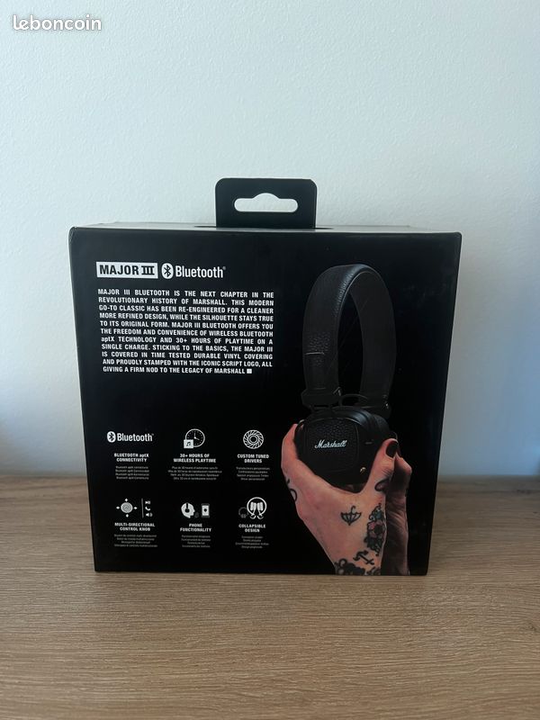 Casque Marshall Major 3 bluetooth neuf (image 2)