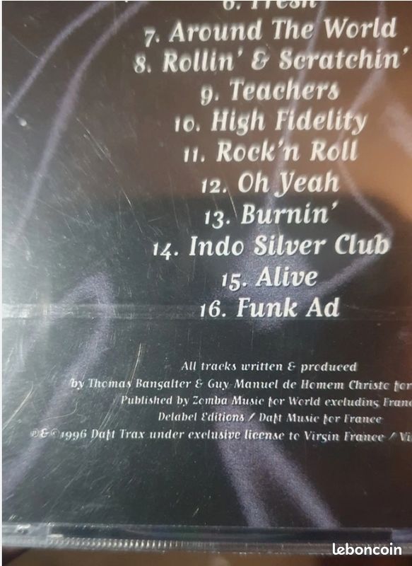 ⚠️daft punk-homework sous scellé depuis 1996⚠️ cd entièrement neuf (image 2)