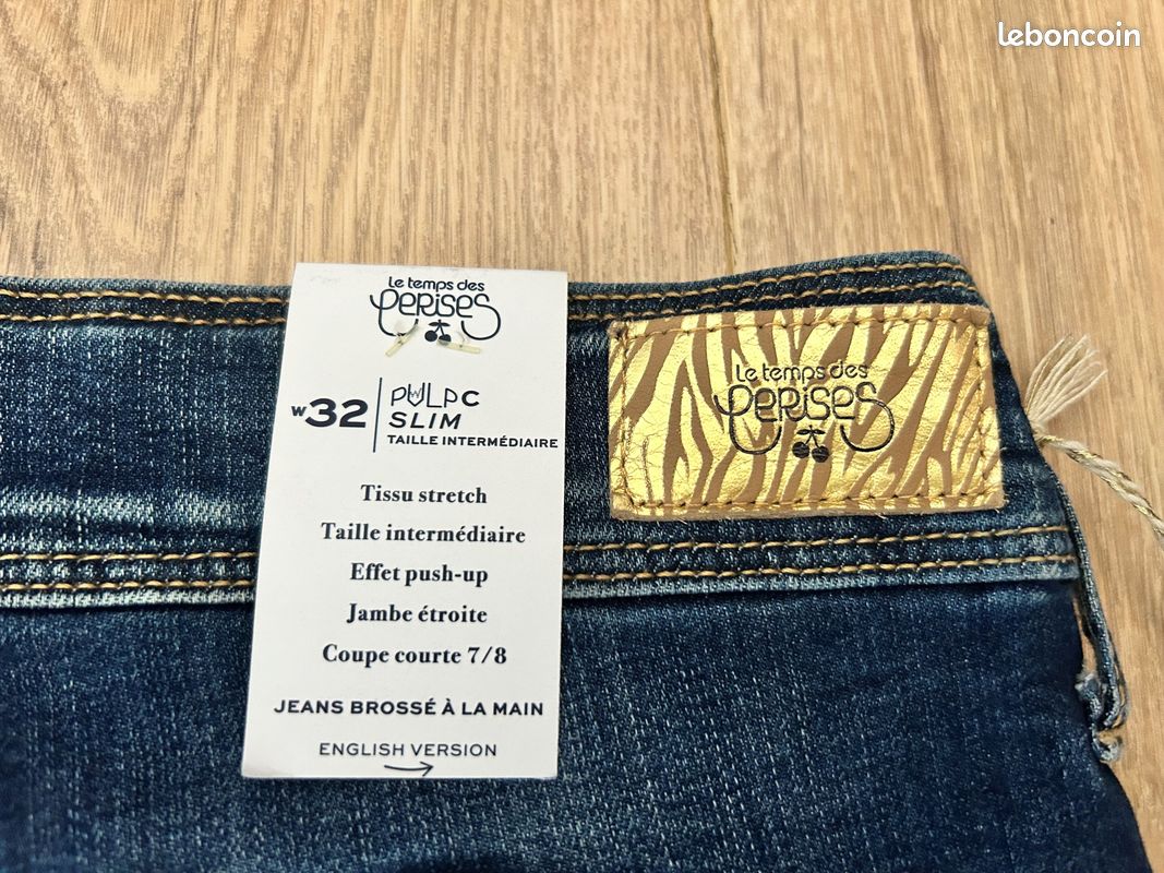 Jeans Lodge Pulp Slim 7/8ème LE TEMPS DES CERISES Taille 32 Neuf (image 7)
