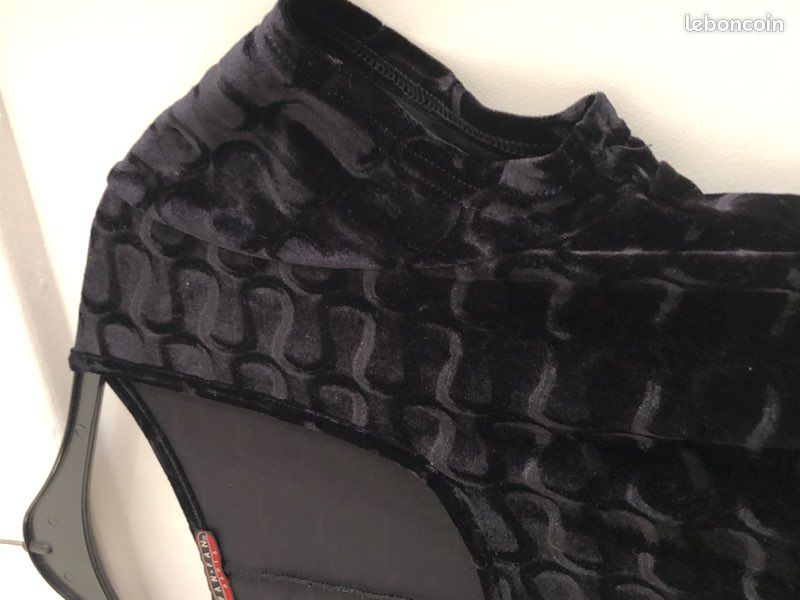 Robe longue velours noir (image 7)
