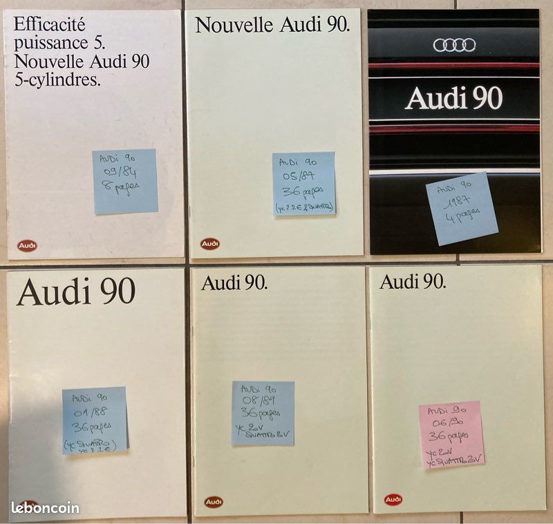 Audi 90 Catalogues Brochures Documentations Dépliants (image 1)