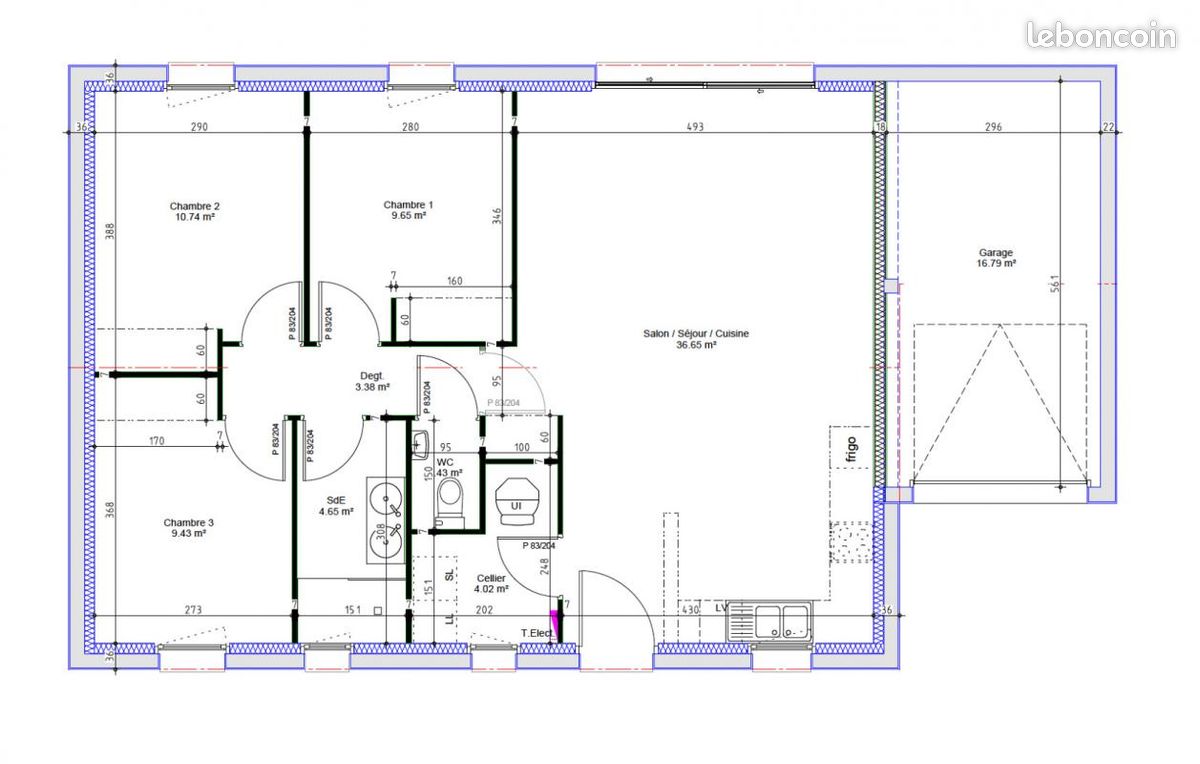 Maison 4 pièces 79 m² - Nersac 16440 (image principale 1)