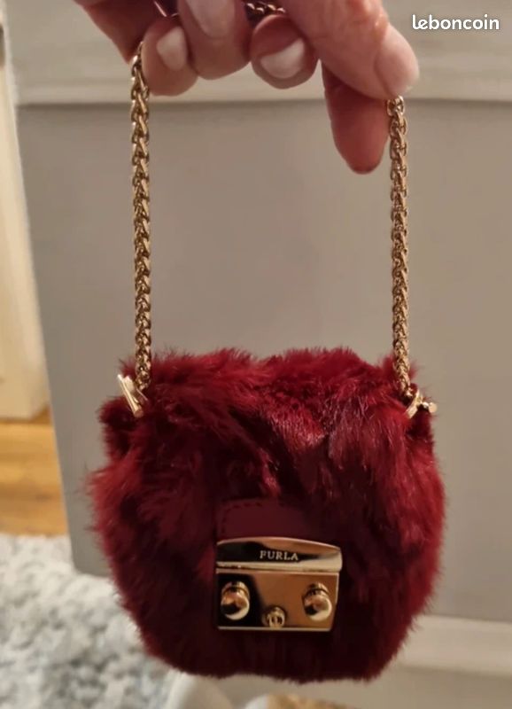 Petit Sac En Fourrure De Lapin Pour Femme - Occasion, Parfait état