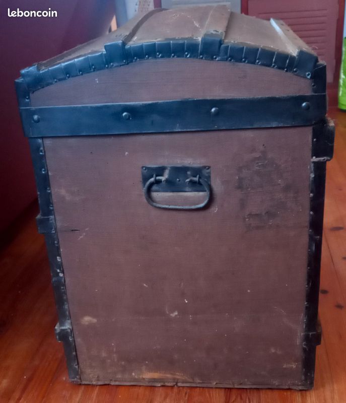 Malle coffre ancien vintage (image 6)