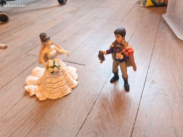 Figurines Papo : Couple De Mariés - Lot De 2 - Décoration Thème Mariage Ou Féerique