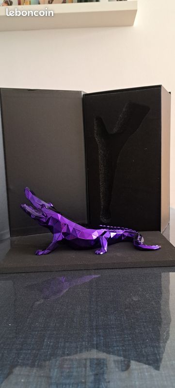 Statue crocodile Richard Orlinski violette (image 4)