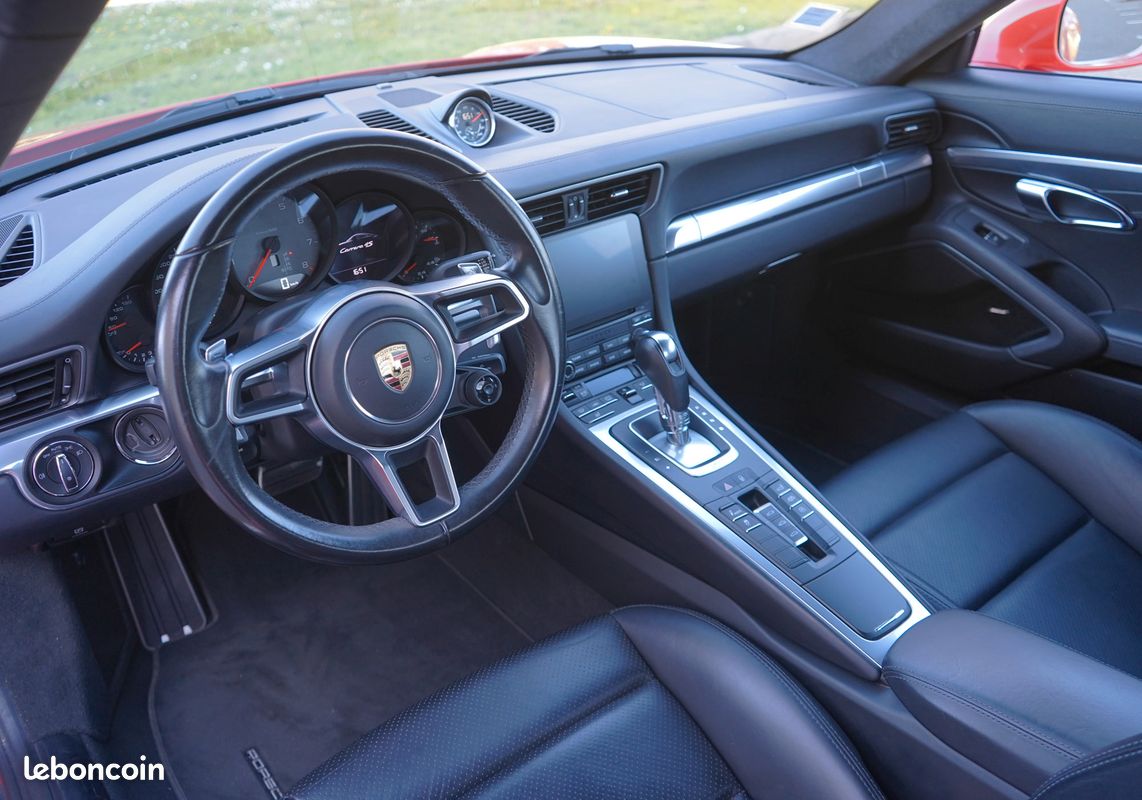 Porsche 991.2 Carrera 4S PDK Orange Lava Intérieur Full Cuir Noir Toit Ouvrant électrique Pack Chrono Sport Plus Echappement Sport à valves Bose Carplay (image 10)