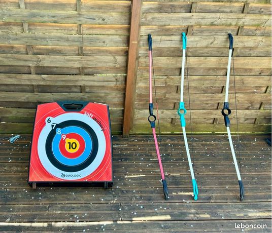 Lot De 7 Flèches De Tir à L'arc 31 Pouces – Bois, Plumes, Occasion – Voir Photos