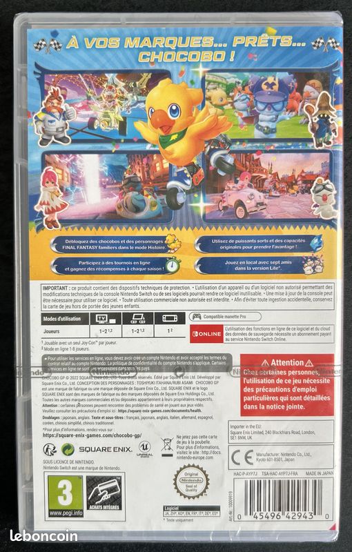 Chocobo gp - nintendo switch - vf - sous blister (image 2)