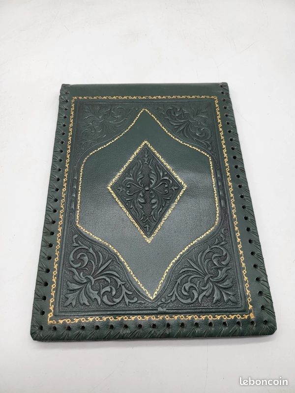 Lot de 2 protège-livres et protège-documents anciens – Décor relief – Vintage (image 9)